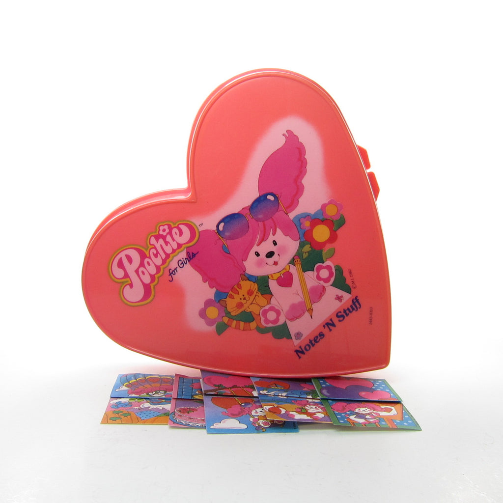 Poochie Notes 'N Stuff Heart Shaped Box