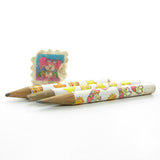 Poochie eraser and pencils with sun, stars, cats