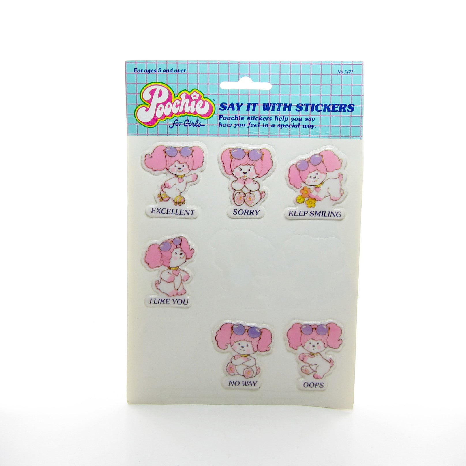Poochie Say It With Stickers puffy sticker sheet
