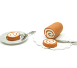 Dollhouse Pumpkin Roll with Slices
