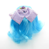 Plum Puddin Berrykin doll with blue hair, purple hair bow