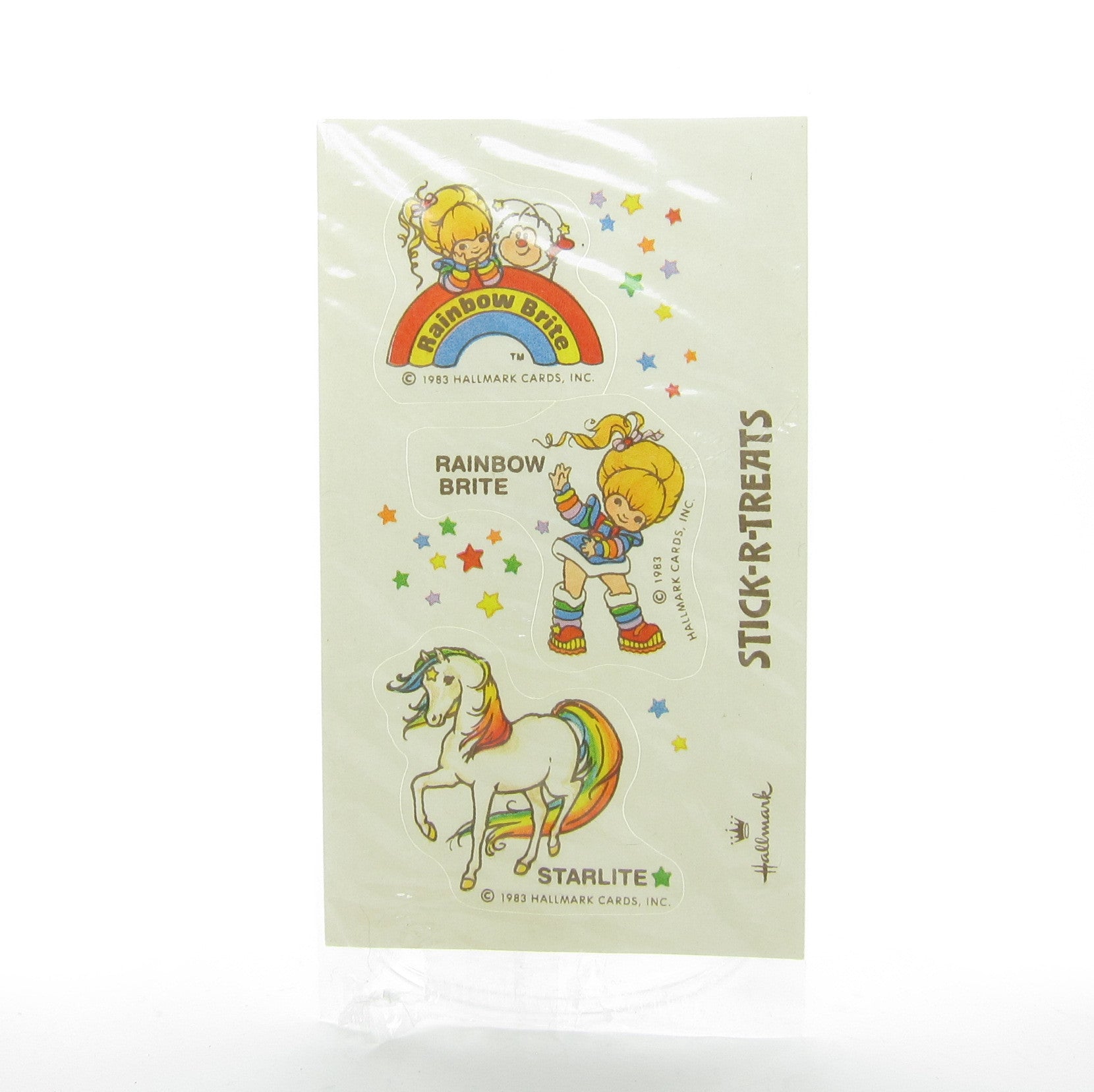 Rainbow Brite Stick-R-Treats sticker pack, unopened