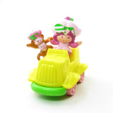 Raspberry Tart Riding in a Car with Rhubarb miniature figurine
