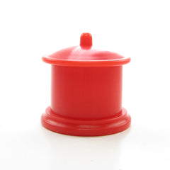 Red canister with lid for Berry Happy Home dollhouse