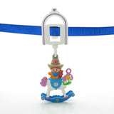 Royal blue ribbon choker necklace