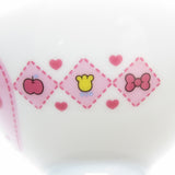 Apple, tulip, and bow on My Melody rice bowl