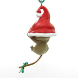 Hallmark Hang in There mouse in Santa Hat Christmas ornament