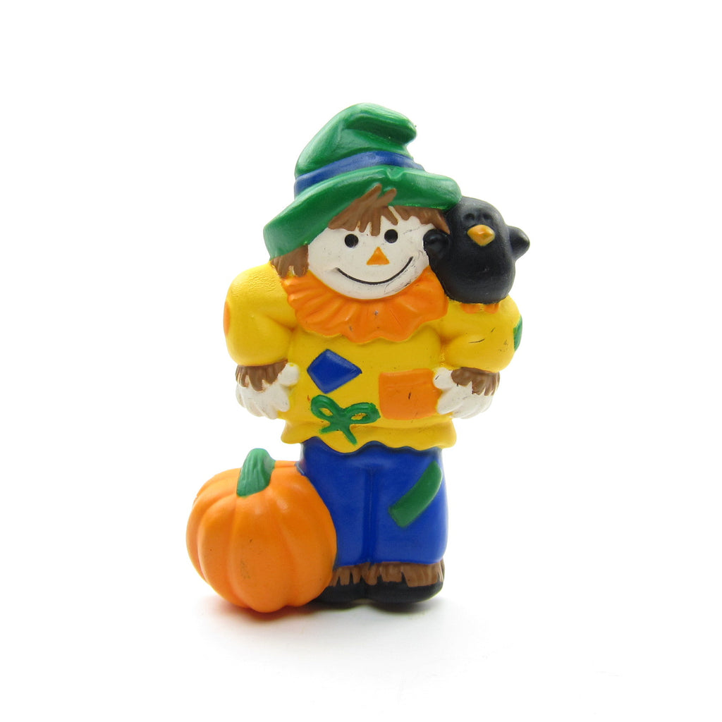 Scarecrow Pin with Pumpkin & Crow Vintage Hallmark Lapel