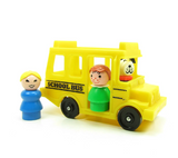 School Bus Fisher-Price Little People Vintage Yellow Play Family Bus