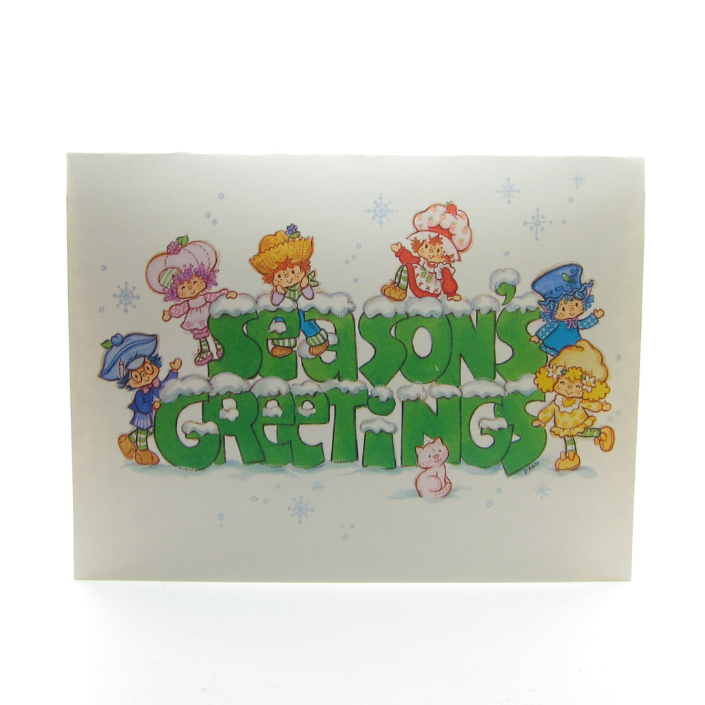 Season's Greetings Strawberry Shortcake Holiday Greeting Card with Envelope