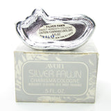 Vintage Avon Silver Fawn glass perfume cologne bottle