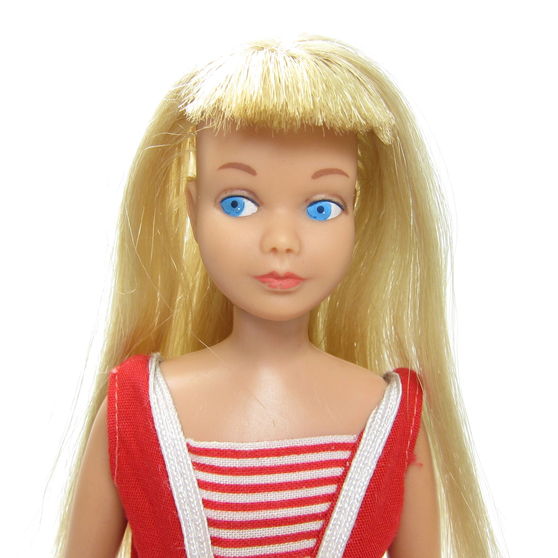 Straight Skipper Doll Vintage 1960s Barbie #950 in & White Swi | Rose