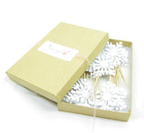 Snowflake Cupcake Toppers in Wax Paper Lined Gift Box