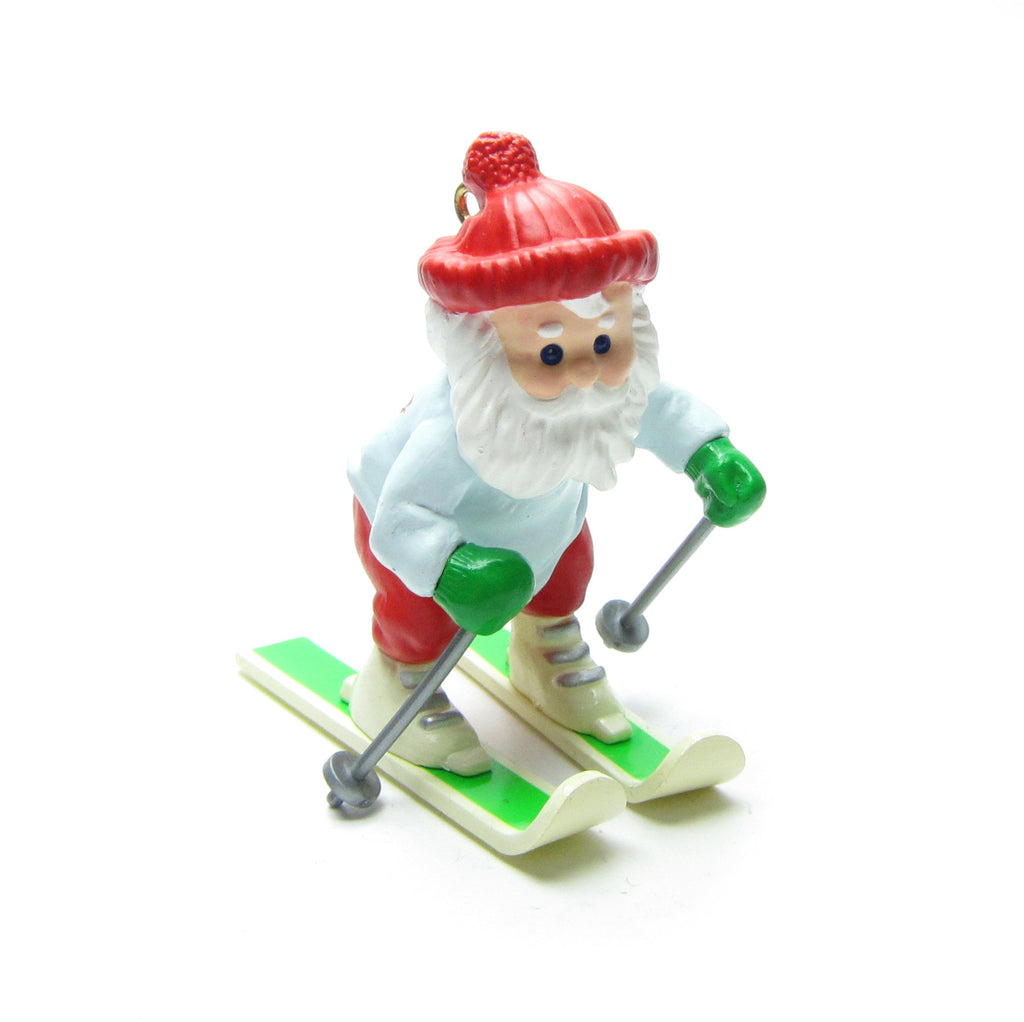 Snowplow Santa 1989 Hallmark Keepsake Ornament Santa Claus on Skis