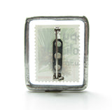 Soldered Glass Brooch Pin