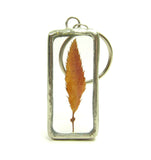 Pressed autumn leaf keychain