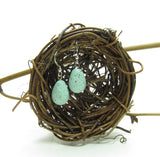 Polymer clay robin's egg earrings