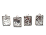 Silver Frost Stained Glass Soldered Pendants