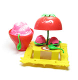 Snail cart playset with picnic table, ice cream, spoons & bowls