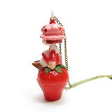 Strawberry Shortcake necklace with large plastic pendant