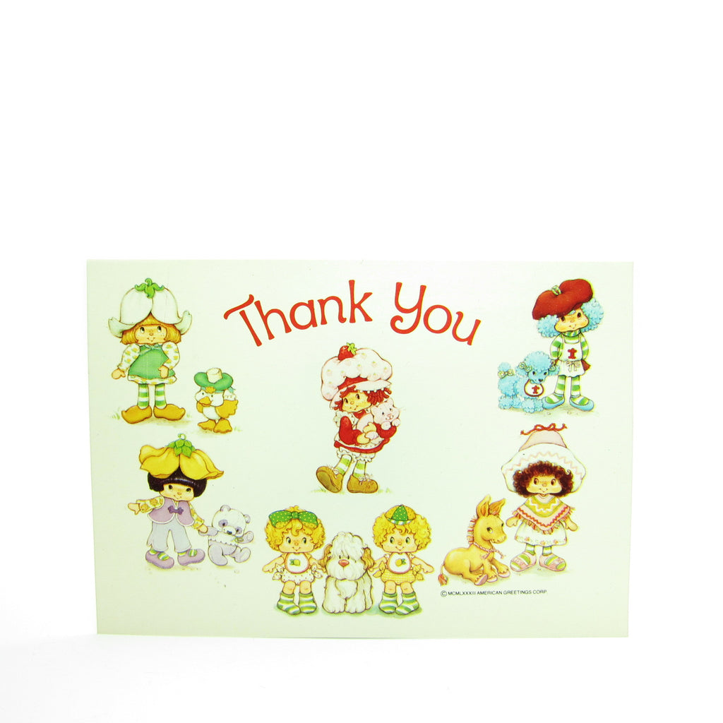 Thank You Postcard with Strawberry Shortcake & her International Friends