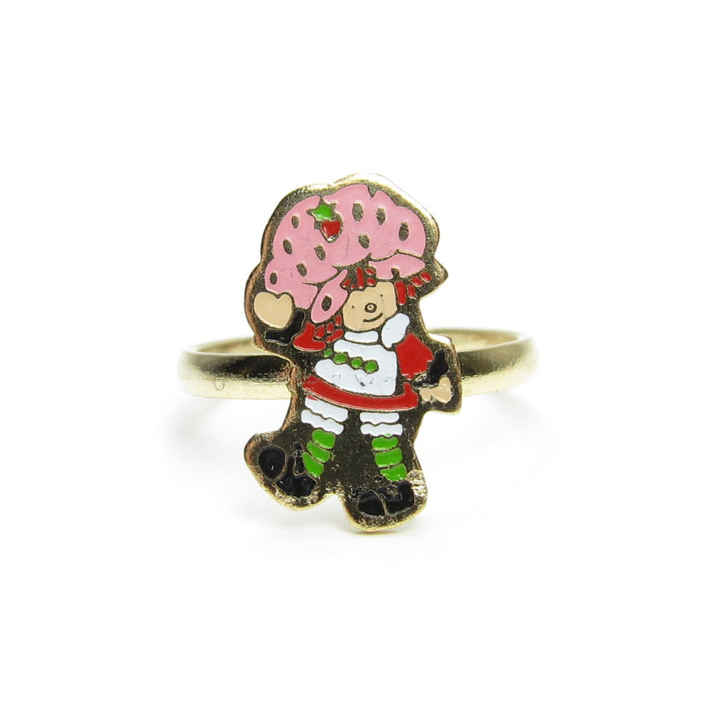 Strawberry Shortcake Ring Gold Vintage Children's Jewelry