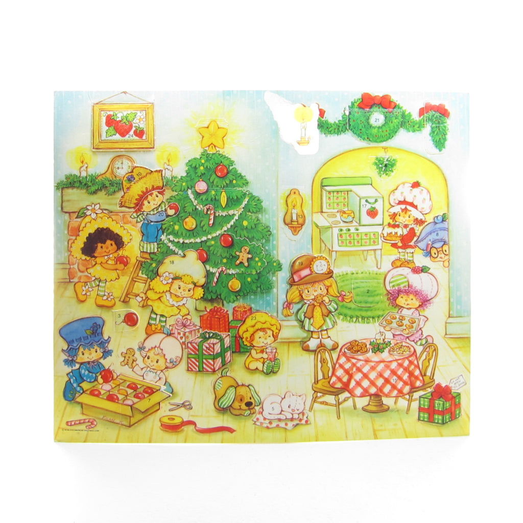 Strawberry Shortcake Advent Calendar Vintage Christmas 1982