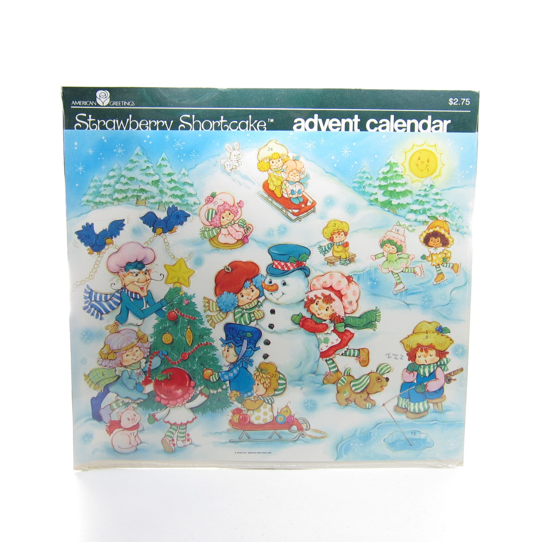 Strawberry Shortcake Christmas 1984 Advent Calendar new in package