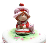 Strawberry Shortcake and Custard figurine on trinket box