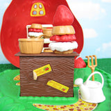 Strawberry Shortcake pies and shortcakes display stand for Berry Bake Shoppe