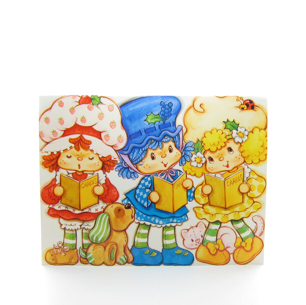 Christmas Carolers Strawberry Shortcake Holiday Greeting Card with Envelope