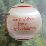 Warm wishes for a cozy Christmas ornament