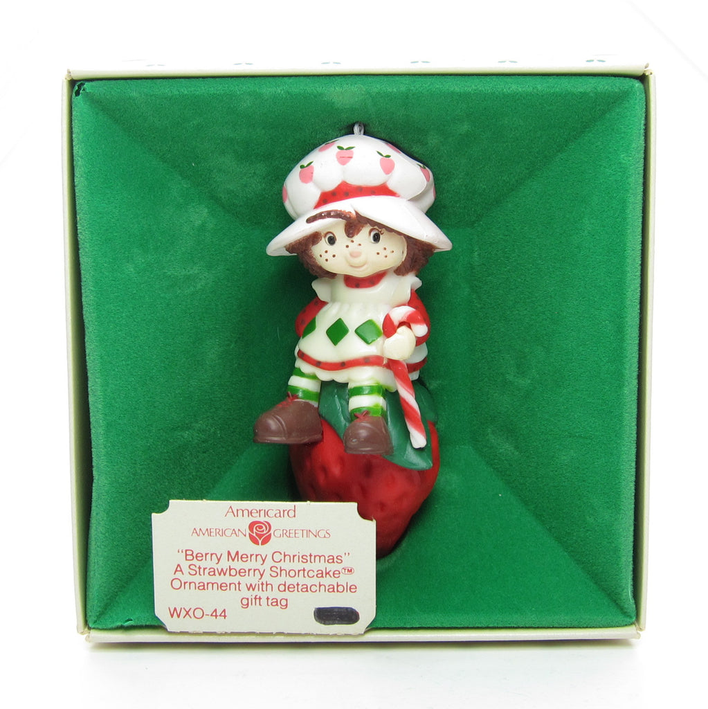 Berry Merry Christmas Strawberry Shortcake Ornament Vintage Tree Decoration with Box