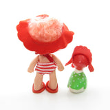 Swimsuit, hats, and sandals for Strawberry Shortcake dolls