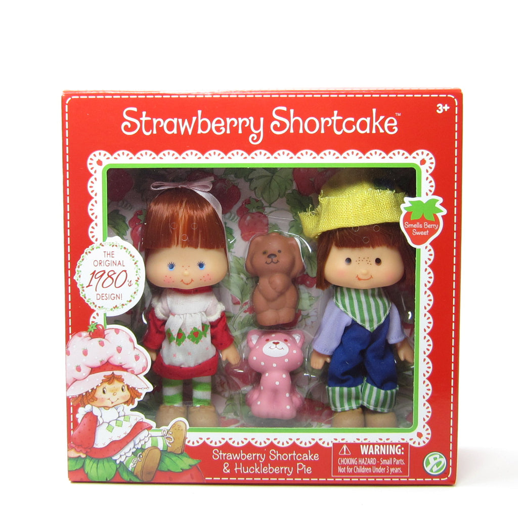Strawberry Shortcake & Huckleberry Pie Reissue 1980s Design Classic Doll Set