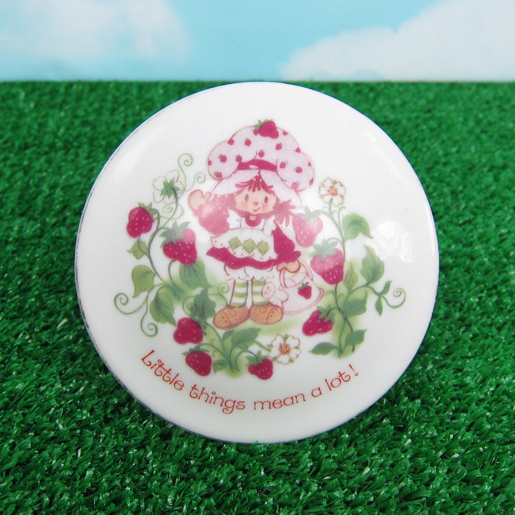 Strawberry Shortcake "Little Things Mean a Lot" Round Porcelain Trinket Box with Lid