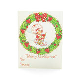 Strawberry Shortcake Merry Christmas gift tag