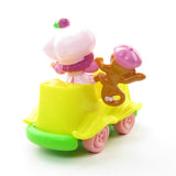Raspberry Tart Riding in a Car with Rhubarb miniature figurine