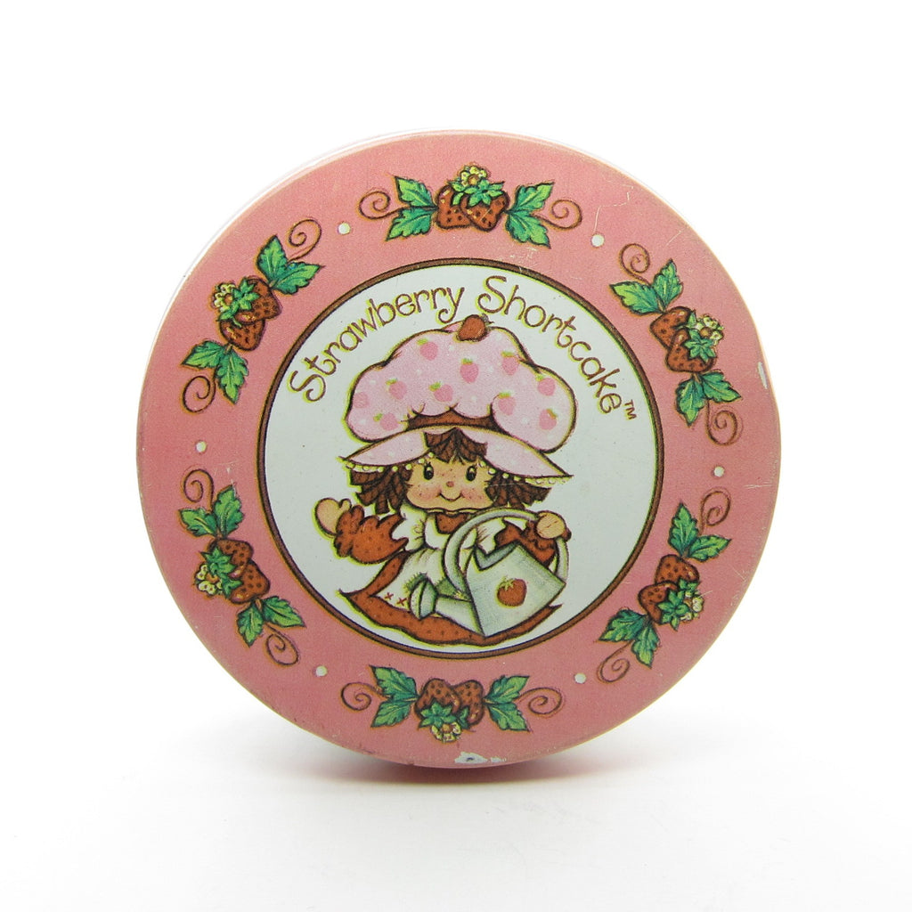 Strawberry Shortcake Tin Vintage Round Storage Container