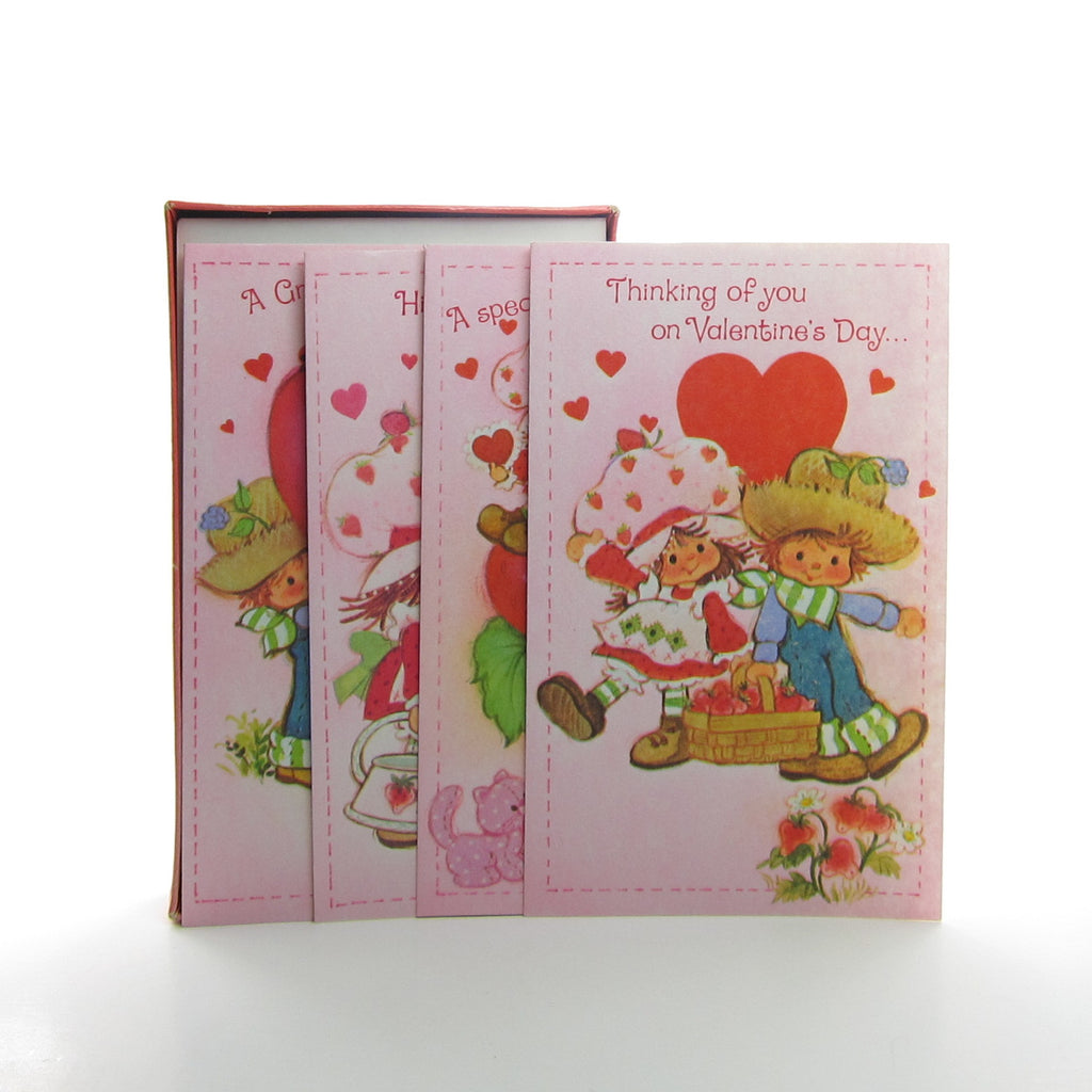 Strawberry Shortcake Valentine's Day Boxed Set of 12 Cards with Envelopes - Opened