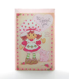 Strawberry Shortcake Valentine's Day paper doll card with envelope