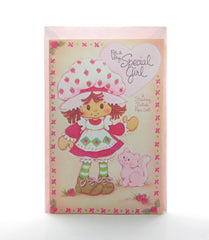 Strawberry Shortcake Valentine's Day paper doll card with envelope