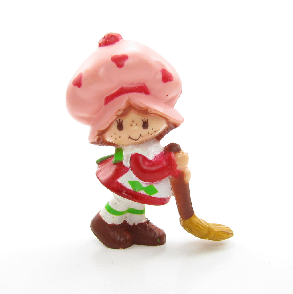 Strawberry Shortcake with Her Broom Miniature Figurine