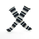 Black white and gray striped socks for Blythe and Pullip dolls