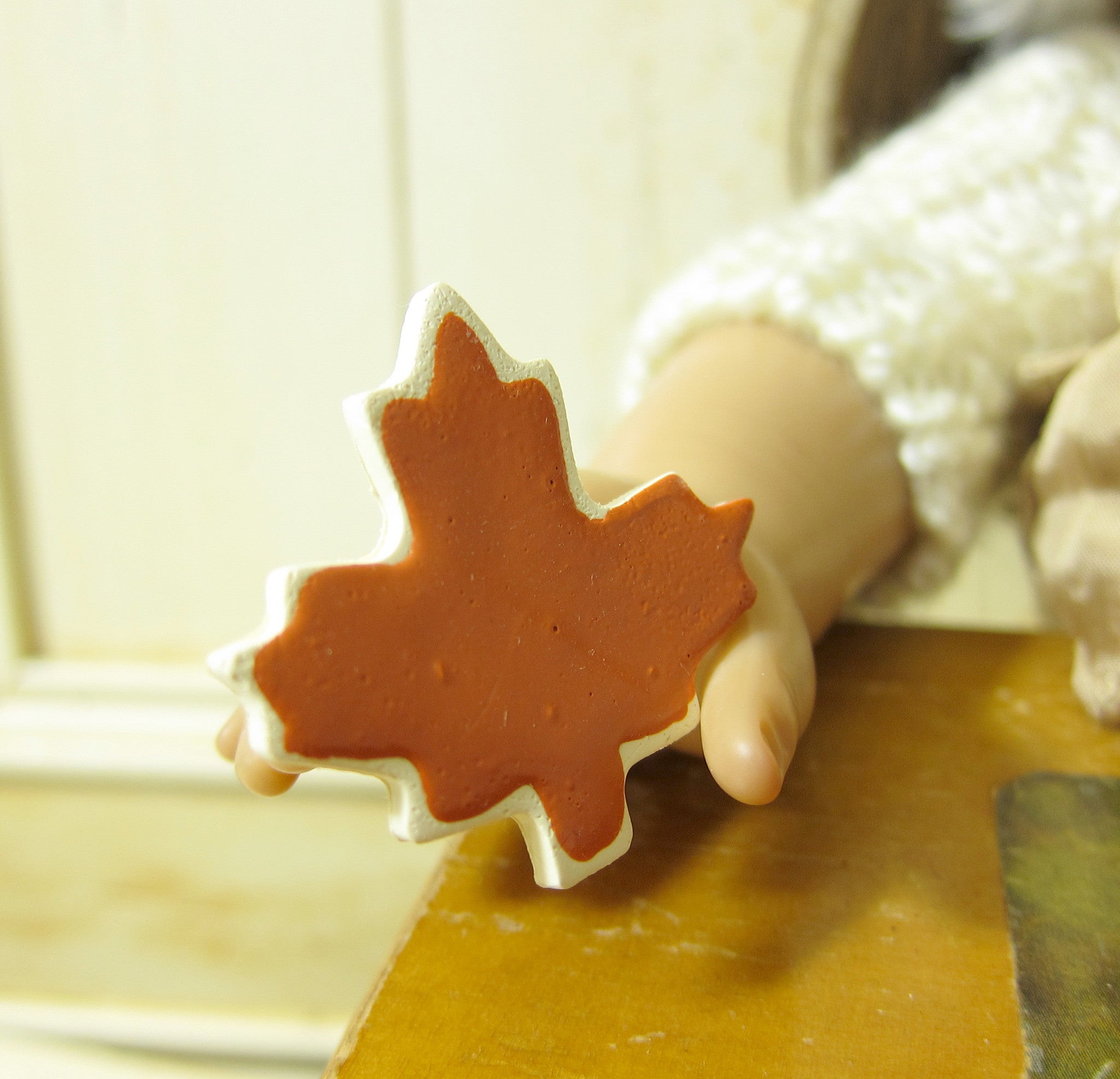 Maple leaf cookie for 18 inch dolls