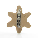 Polymer clay snowflake Christmas sugar cookie pin