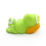 Frappe Frog sleeping on pillow