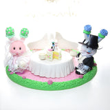 Bride and Groom Tea Bunnies wedding gazebo playset