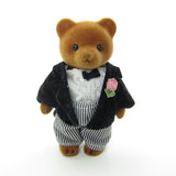 Teddy groom in tuxedo flocked toy from Teddy Bear Story
