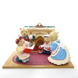The Bearingers of Victoria Circle Hallmark ornaments with Flickering Fireplace lighted tabletop display